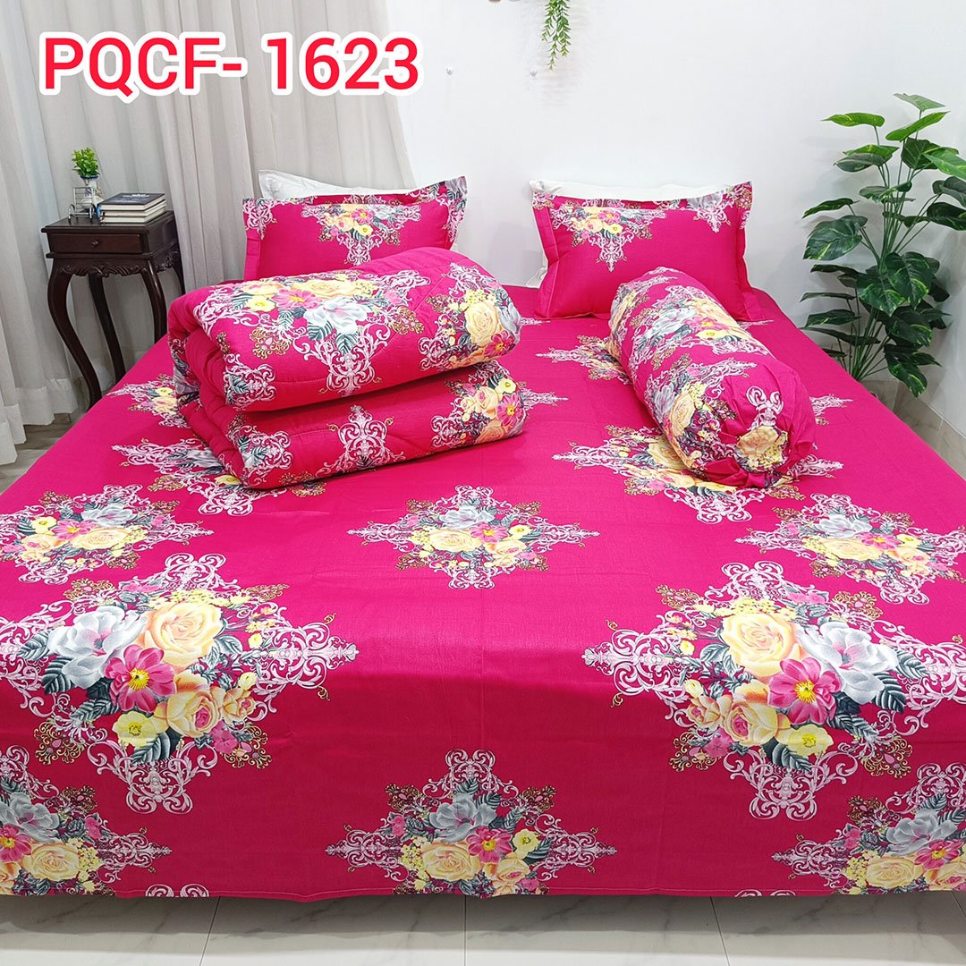 Royal Pink 5pcs Comforter Set (PQCF-1623)
